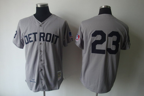 Mitchell And Ness 1969 Tigers #23 Willie Horton Grey Stitched MLB Jersey - Click Image to Close